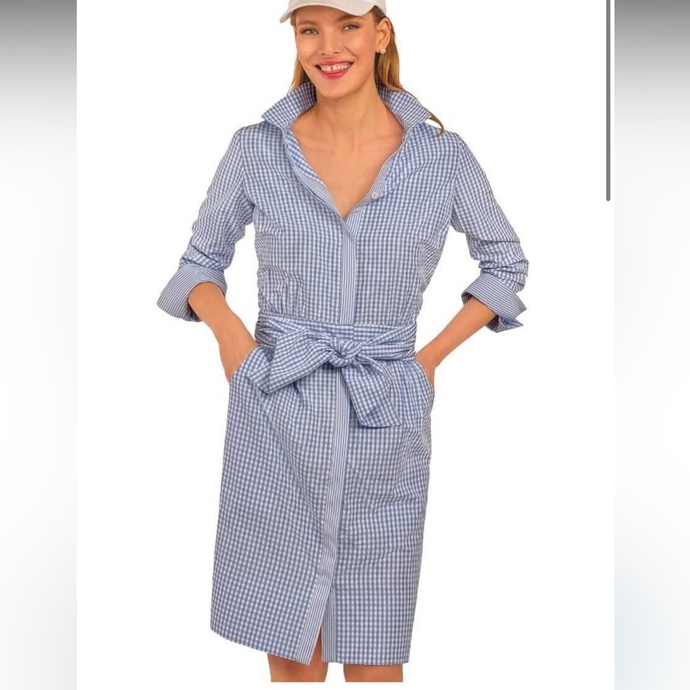 Gretchen Scott Designs Blue Gingham Dress